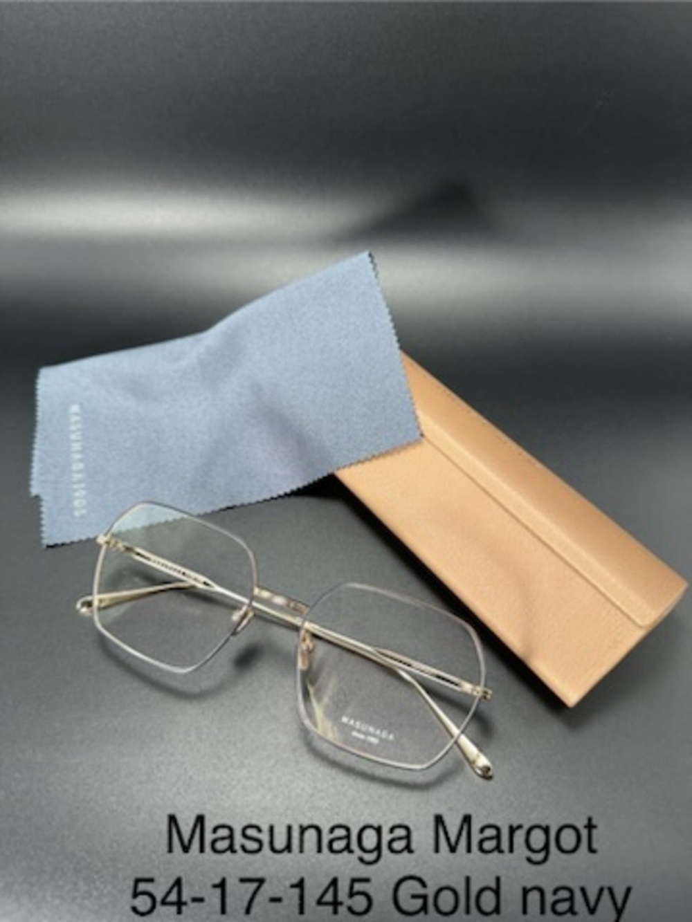 Masunaga 1905 Margot Eyewear 54-17-145 Gold Navy - Brand New